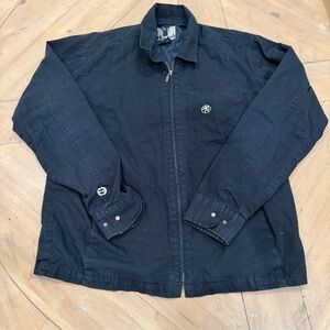 Vintage Men's Planet Earth Black Jacket Medium